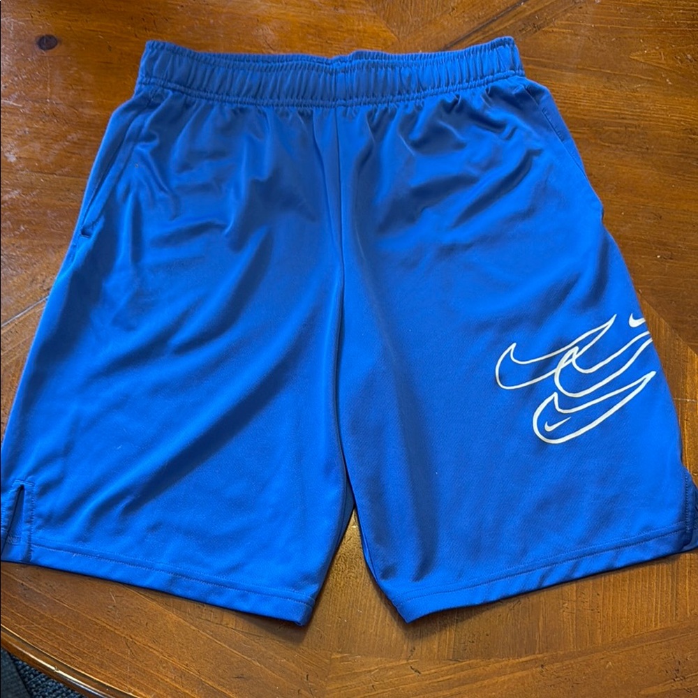 Nike Blue Athletic Shorts Moisture-Wicking Lightweight